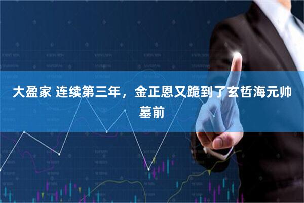 大盈家 连续第三年，金正恩又跪到了玄哲海元帅墓前