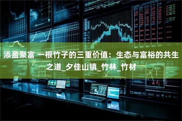 添盈聚富 一根竹子的三重价值：生态与富裕的共生之道_夕佳山镇_竹林_竹材