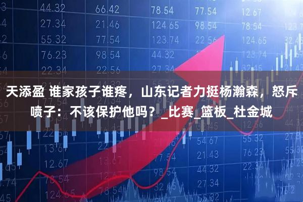 天添盈 谁家孩子谁疼，山东记者力挺杨瀚森，怒斥喷子：不该保护他吗？_比赛_篮板_杜金城