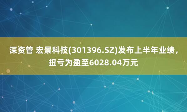 深资管 宏景科技(301396.SZ)发布上半年业绩，扭亏为盈至6028.04万元