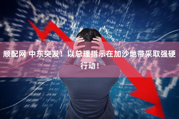 顺配网 中东突发！以总理指示在加沙地带采取强硬行动！
