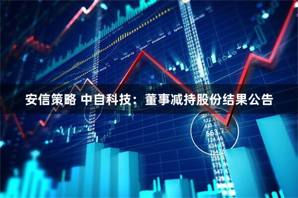 安信策略 中自科技：董事减持股份结果公告